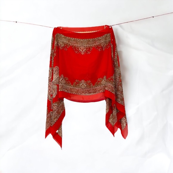 BEACH TOP COVER - SHAWL BATIK SILK WOMAN SCARF - Picture 2 of 2